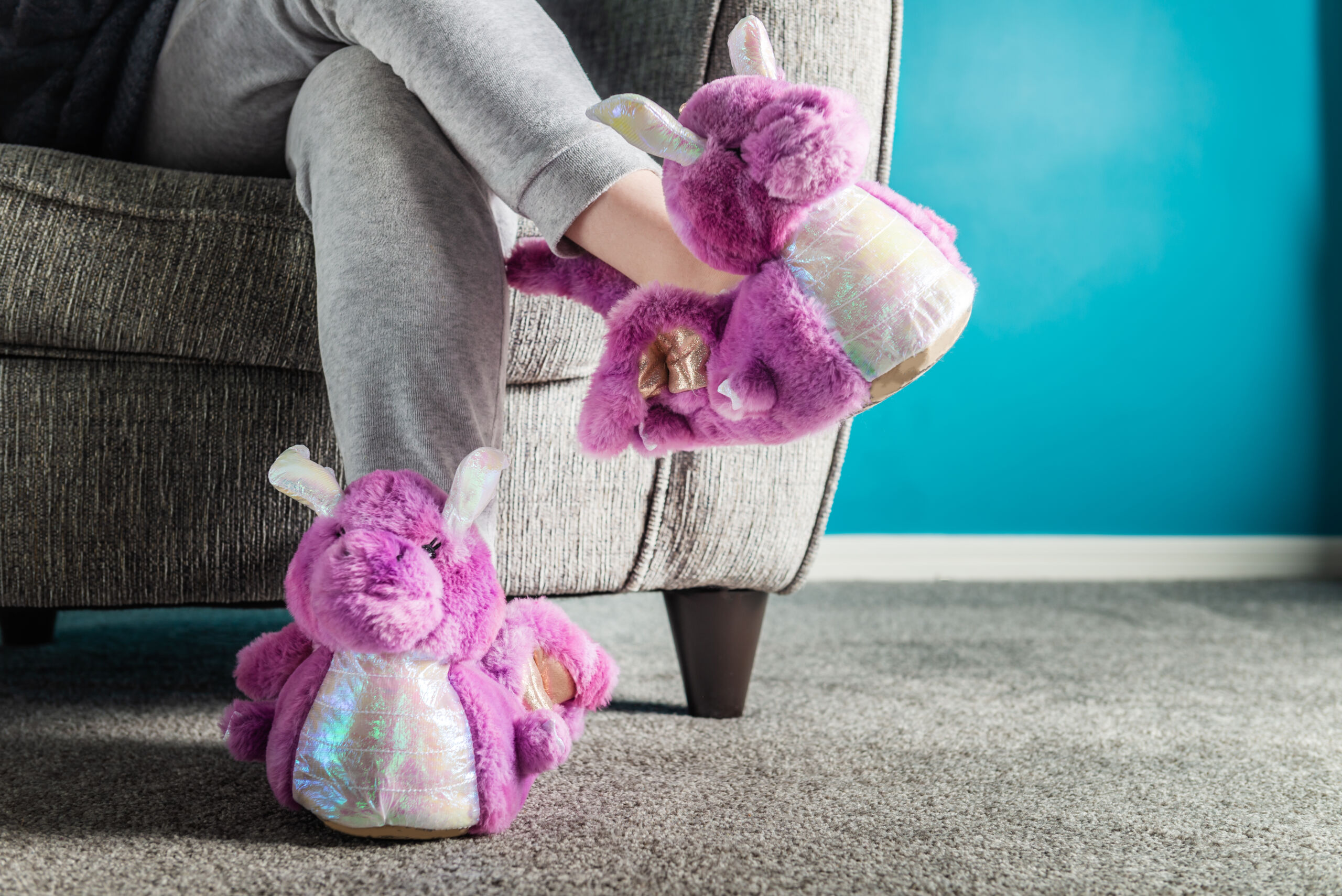 young girl is wearing cute soft 3d dragon slippers 2023 11 27 05 37 02 utc scaled young girl is wearing cute soft 3d dragon slippers