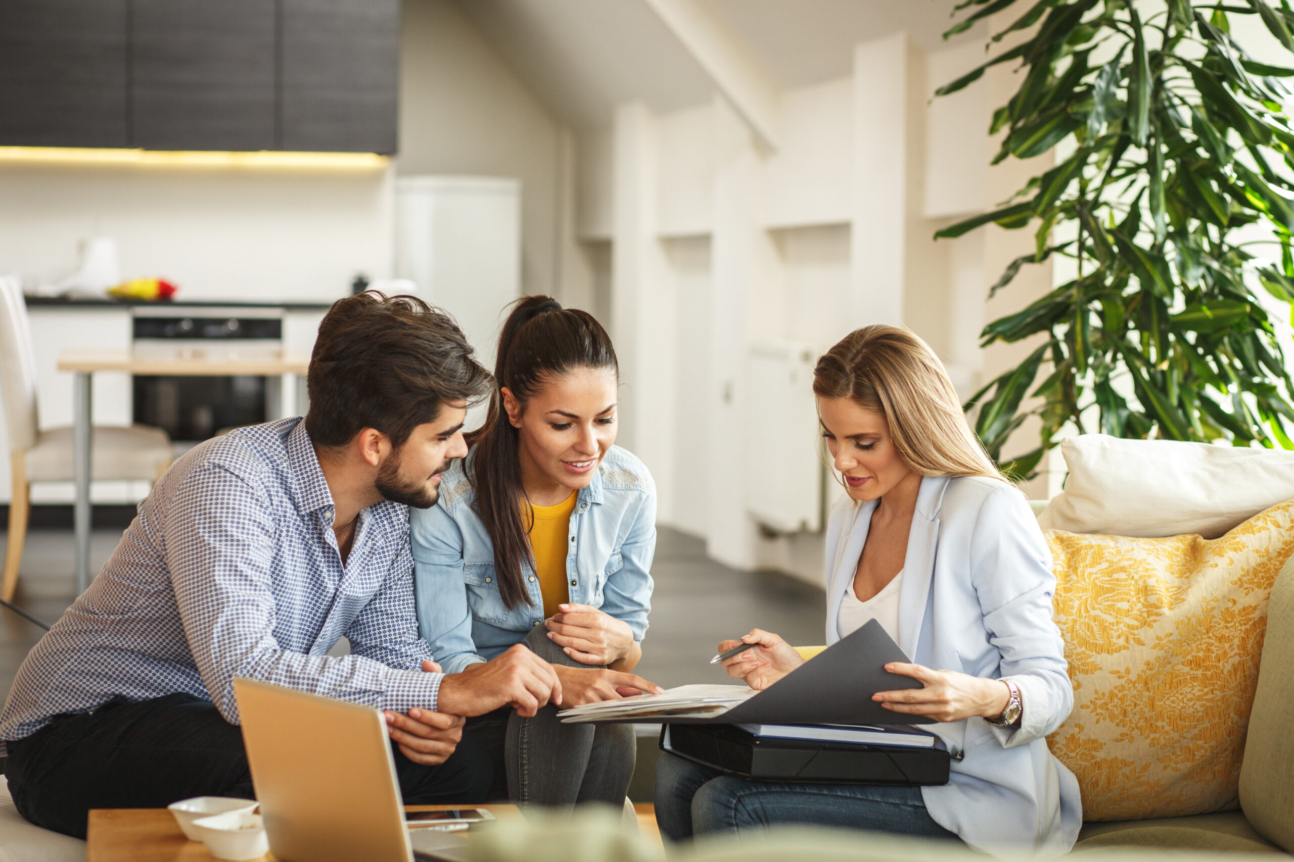 Female Real Estate agent offers home ownership and life insuranc Meeting